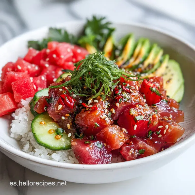 Poke Receta: Equilibrio de Texturas