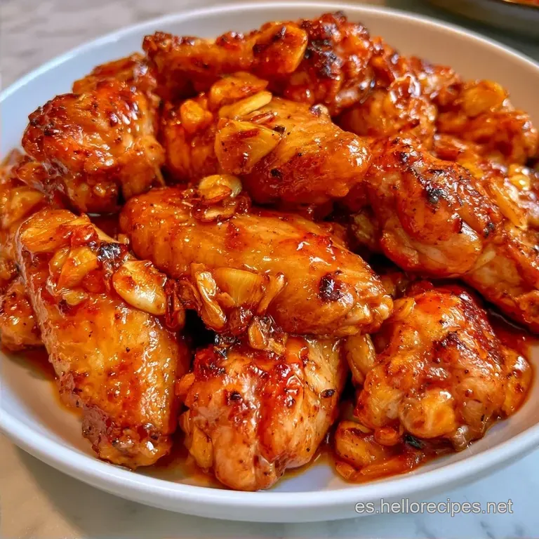Pollo Al Ajillo Crujiente y Saludable