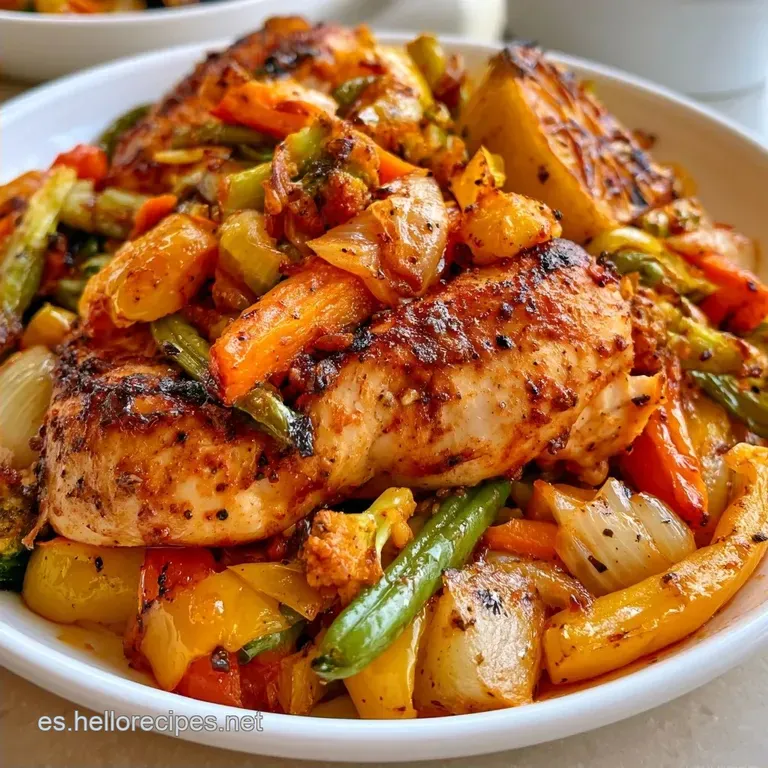 Pollo al Horno Jugoso con Verduras