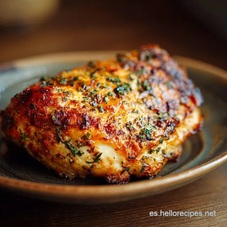 Elegant plate featuring a juicy roasted chicken quarter, skin glistening, with a vibrant medley of perfectly charred veget...