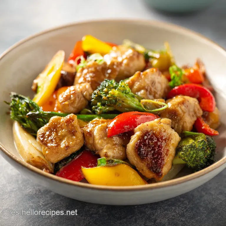 Receta R&aacute;pida y F&aacute;cil de Pollo con Verduras