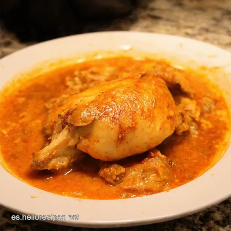 Pollo En Pepitoria Receta Tradicional Espa&ntilde;ola presentation