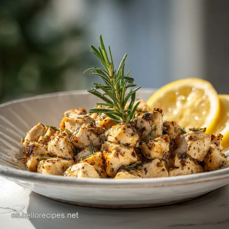 A perfectly plated chicken dish with colorful bell peppers and onions, garnished with fresh cilantro, inviting steam rising.