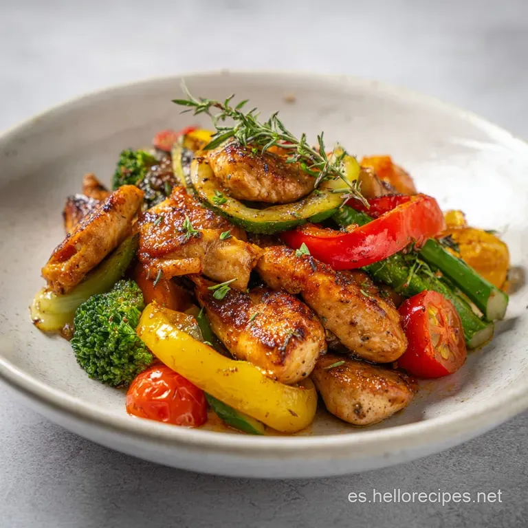 Comida sin Carbohidratos con Pollo y Verduras