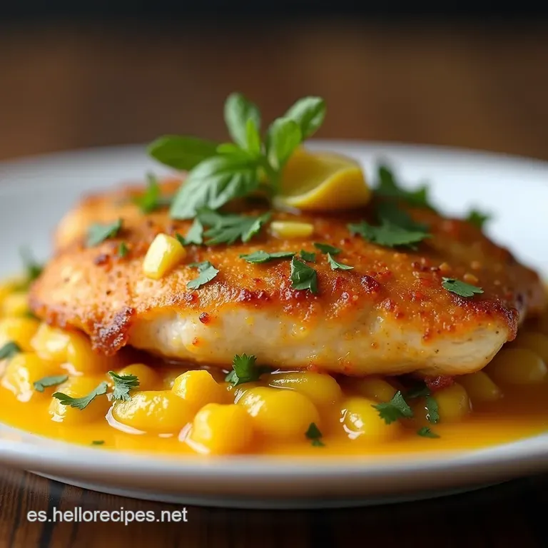 Pollo a la Naranja A la Espa&ntilde;ola Crujiente por Fuera Jugoso por Dentro con Salsa C&iacute;trica