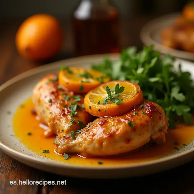 Pollo Crujiente a La Naranja Brillante El Secreto Del Equilibrio Perfecto presentation