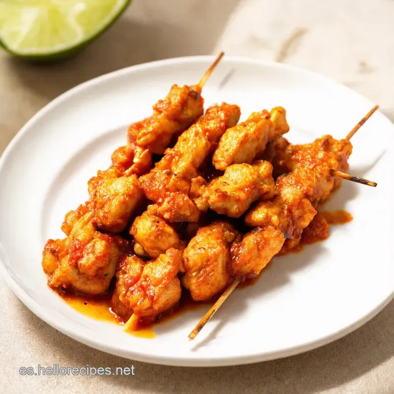 Pollo Satay Tailand&eacute;s con Salsa de Cacahuete