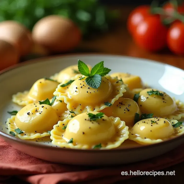 Ravioles De Ricotta Y Espinaca Un Cl&aacute;sico Italiano Hecho En Casa presentation