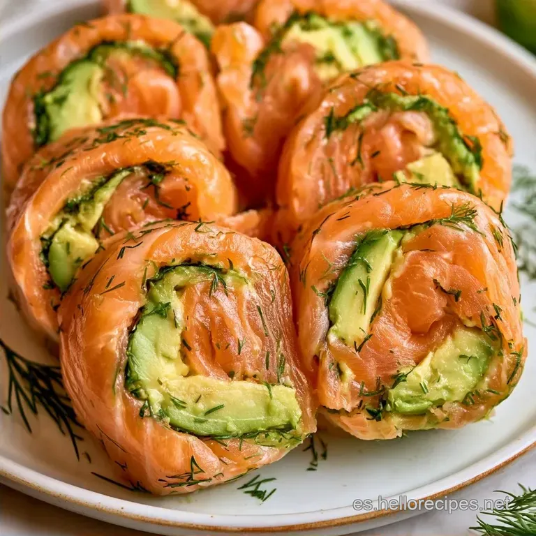 Rollitos de Salmón y Aguacate: Aperitivo Fresco