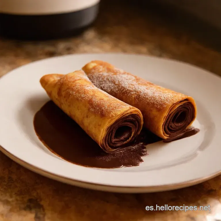 Rollo De Crepes De Chocolate Un Cl&aacute;sico Con Sabor a Hogar presentation