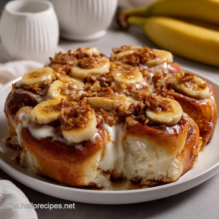 Rollos De Canela Pl&aacute;tano Con Toque Tropical presentation