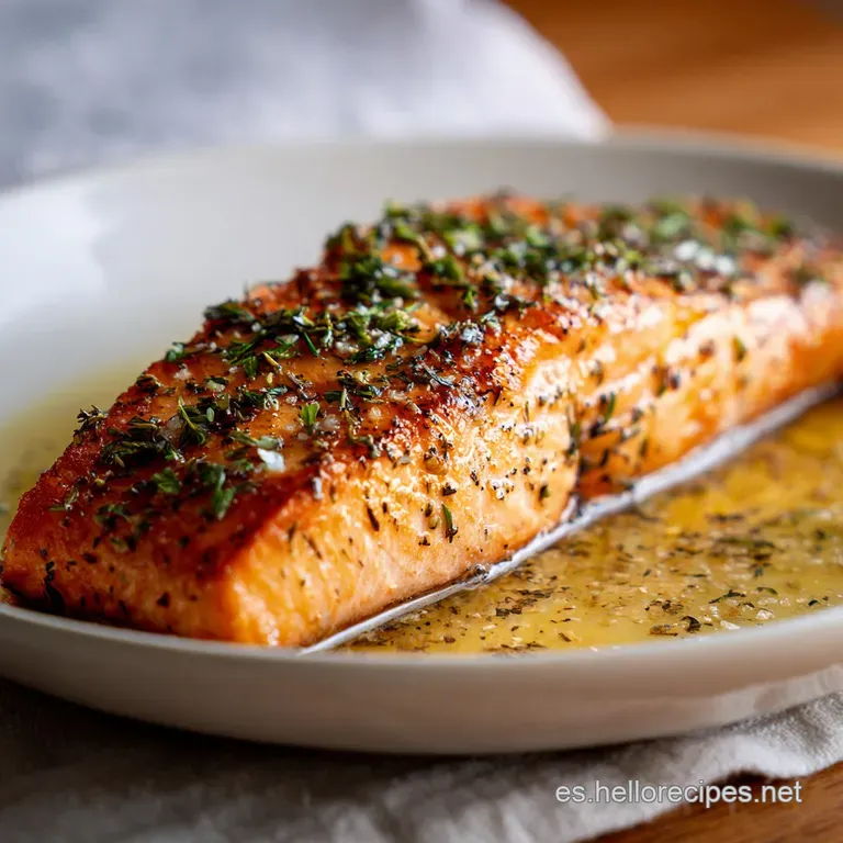 Salm&oacute;n al Horno con Textura Aterciopelada
