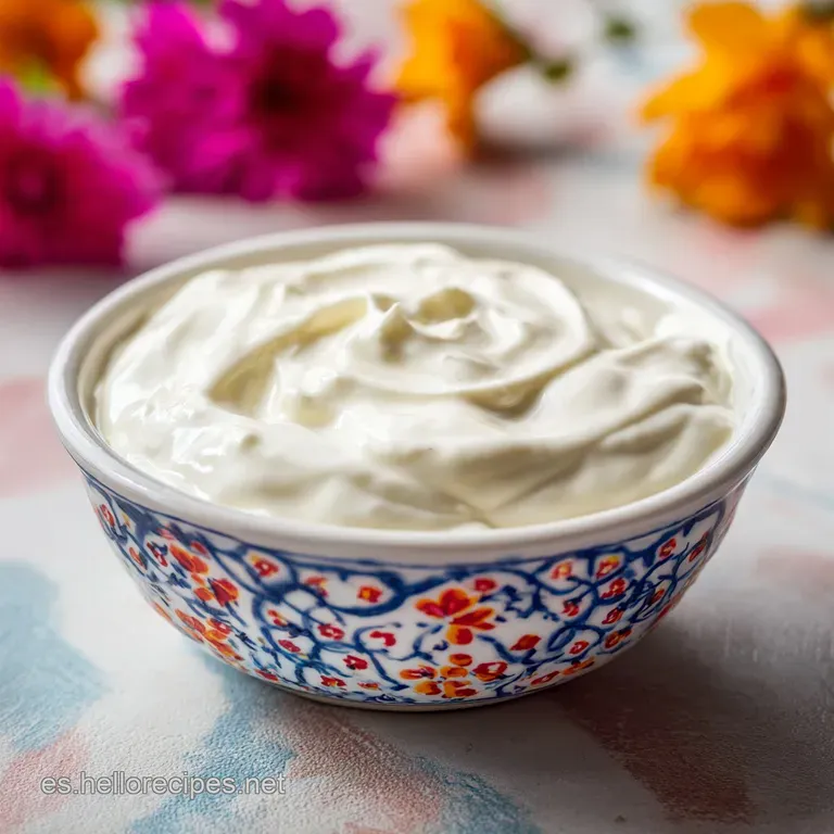 Elegant swirl of velvety Greek yogurt salsa on a white plate, garnished with fresh dill sprigs and a drizzle of olive oil.