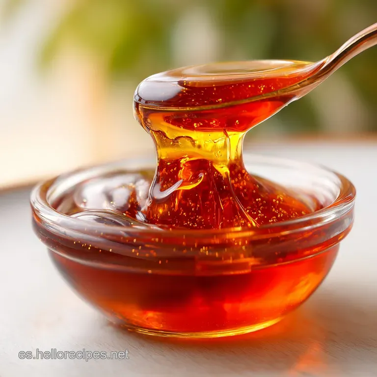 Salsa l&iacute;quida transl&uacute;cida en un recipiente de cristal minimalista con gotas c&iacute;tricas y un toque de ralladura fresca.