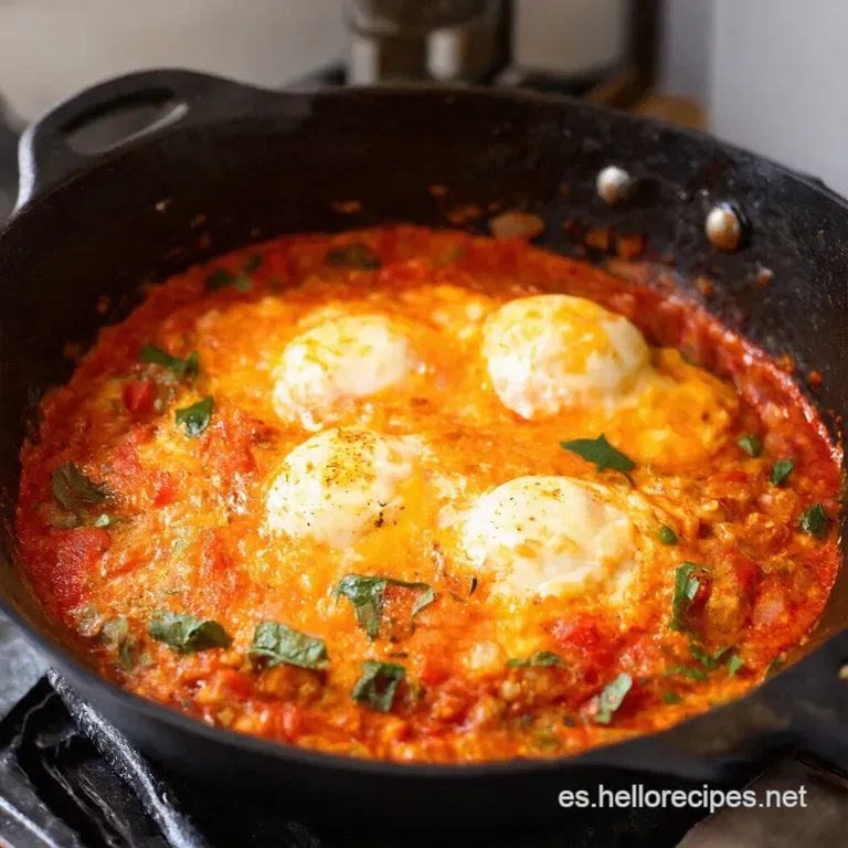 Shakshuka Huevos Escondidos En Salsa Picante presentation