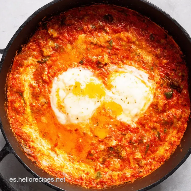 Shakshuka Huevos Escondidos en Salsa Picante
