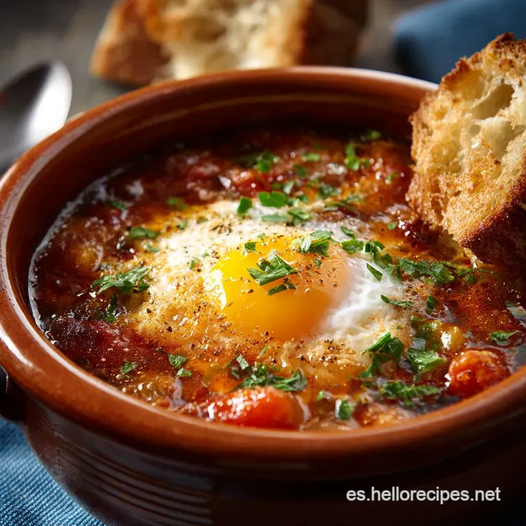 Sopa Castellana Con Huevo Poch&eacute; Tradicional Y F&aacute;cil presentation