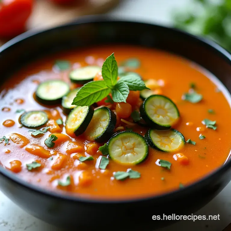 Sopa de Zucchini al Estilo Oriental Lista en 30 Minutos