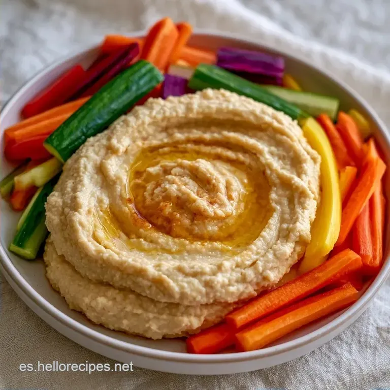 Tabla de Hummus con Crudités y Tahini