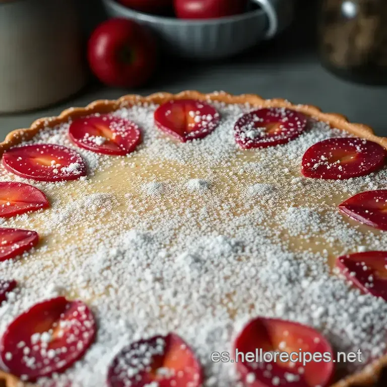 Tarta De Ciruelas Rojas Casera presentation