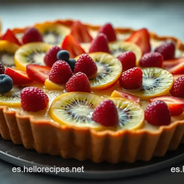 Tarta de Hojaldre con Crema Pastelera y Frutas Frescas