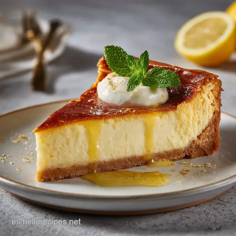 Tarta de Queso con Crema de Lim&oacute;n La Receta Definitiva para una Textura Sedosa