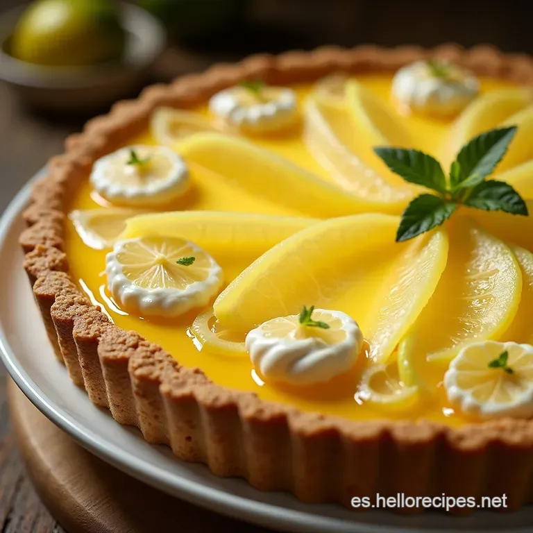 La Chispa de Sol Tarta de Lim&oacute;n Cl&aacute;sica con Base de Mantequilla y Merengue Suizo Tostado