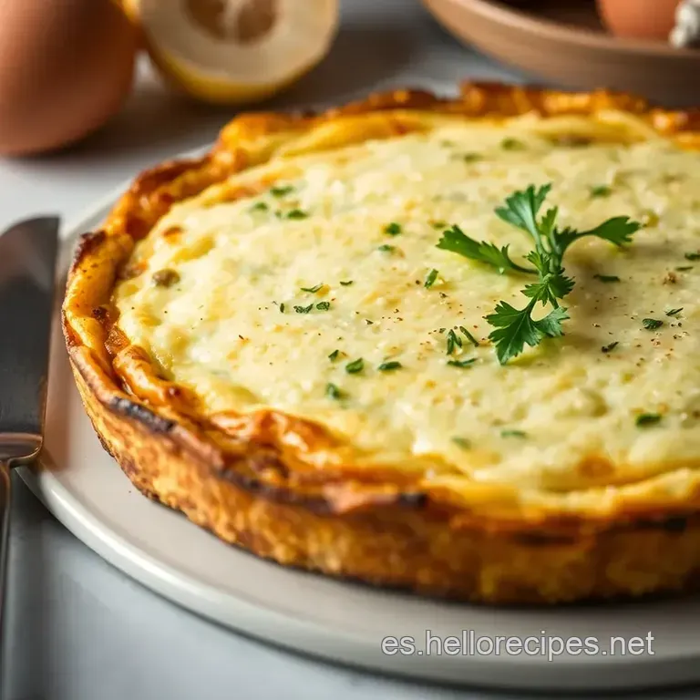 Tortilla Espa&ntilde;ola De Espinacas Frescas presentation