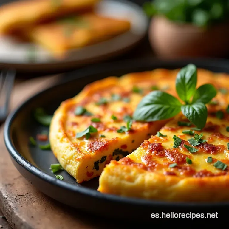Tortilla Espa&ntilde;ola Keto Desayuno De Campeones presentation