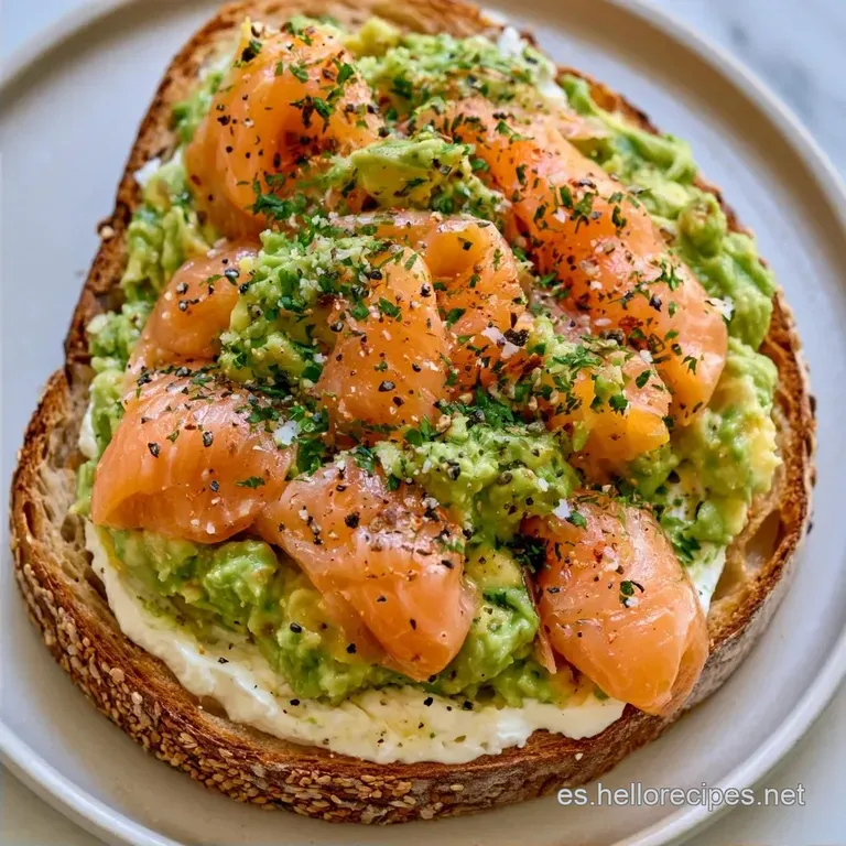 Tostas De Salmón Ahumado Con Ricotta Y Aguacate