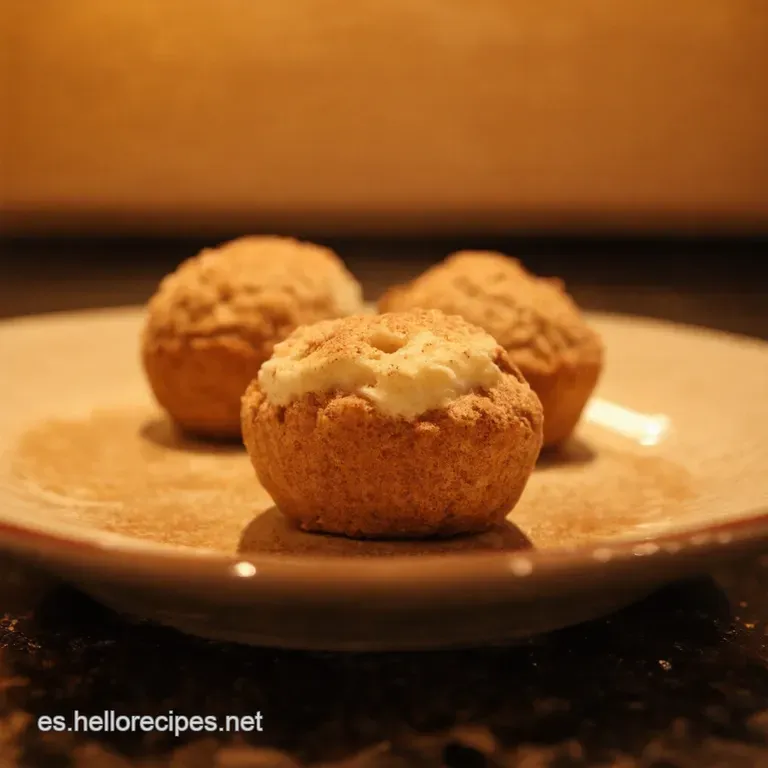 Trufas De Manjar Blanco Y Canela presentation