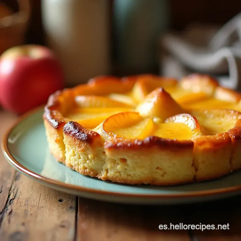 Versunkener Apfelkuchen Pastel De Manzana Hundido presentation