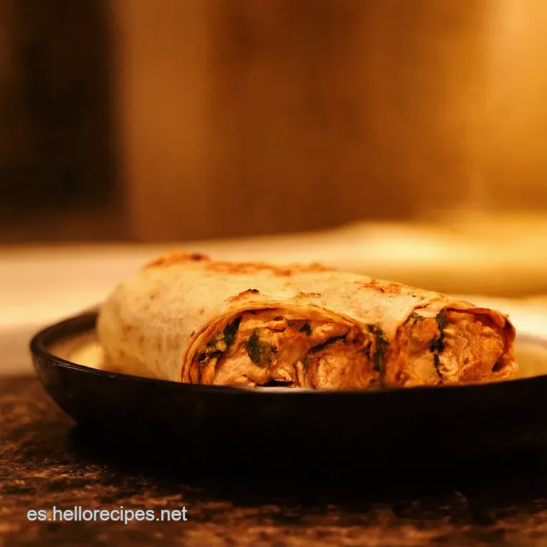 Wrap De Pollo a La Plancha Con Salsa Cremosa De Cilantro Y Lima presentation