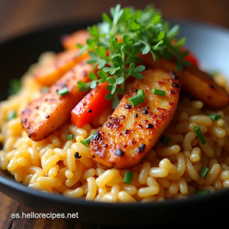 Arroz Frito de Fiesta Yakimeshi de Pollo Sabor a Restaurante en Casa
